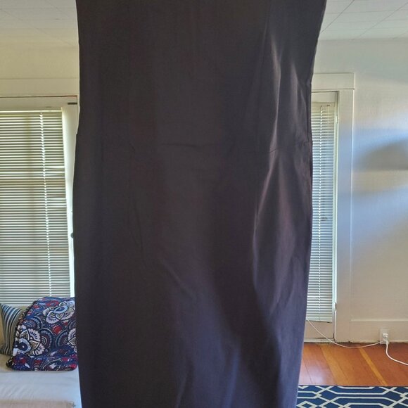 Vintage 90s-00s Black Strapless Lace Up Dress with Pleated Skirt - SKY David Pa - Picture 3 of 3